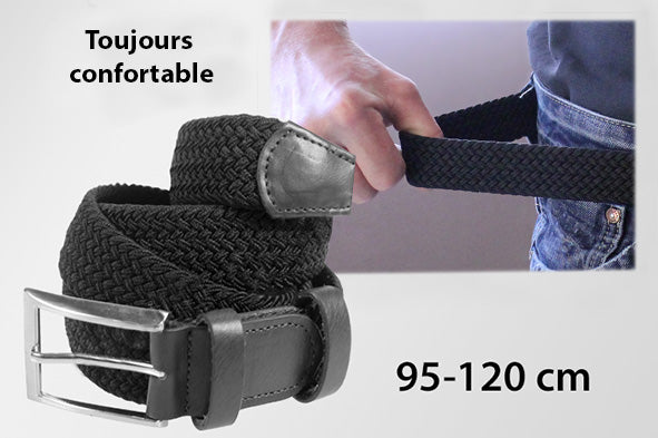 Ceinture extensible Tressée pour homme - Livraison Offerte