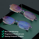 Lunettes de lecture progressive avec anti-reflet et protection anti-lumière bleue - Livraison Offerte