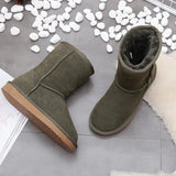 Bottes chaudes fourrées en cuir pour homme et femme - Livraison offerte