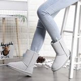 Bottes chaudes fourrées en cuir pour homme et femme - Livraison offerte