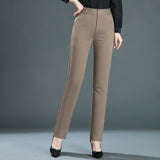 Pantalon droit élastique taille haute - Livraison offerte