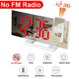Radio-réveil à projection numérique LED au plafond - Livraison Offerte