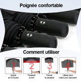 Parapluie xxl double couche coupe-vent - livraison offerte
