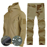 Ensemble pour homme : Veste à capuche thermique + pantalon élastique thermique - Livraison offerte