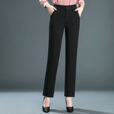 Pantalon droit élastique taille haute - Livraison offerte