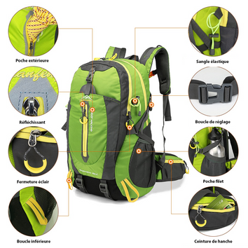 Sac à dos étanche 40L pour homme et femme - Livraison offerte