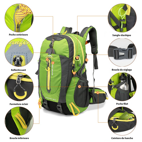 Sac à dos étanche 40L pour homme et femme - Livraison offerte