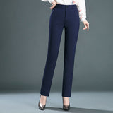 Pantalon droit élastique taille haute - Livraison offerte
