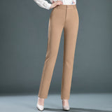 Pantalon droit élastique taille haute - Livraison offerte
