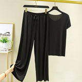 Ensemble 2 pièces : 1 haut + 1 pantalon couple ample pour femme - Livraison offerte