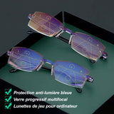 Lunettes de lecture progressive avec anti-reflet et protection anti-lumière bleue - Livraison Offerte