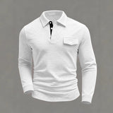 Polo confortable à manches longues pour homme collection printemps été 2026 - Livraison offerte