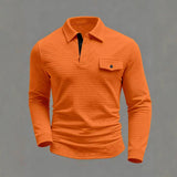 Polo confortable à manches longues pour homme collection printemps été 2026 - Livraison offerte