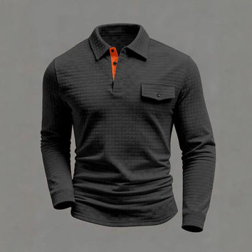 Polo confortable à manches longues pour homme collection printemps été 2026 - Livraison offerte