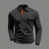 Polo confortable à manches longues pour homme collection printemps été 2026 - Livraison offerte